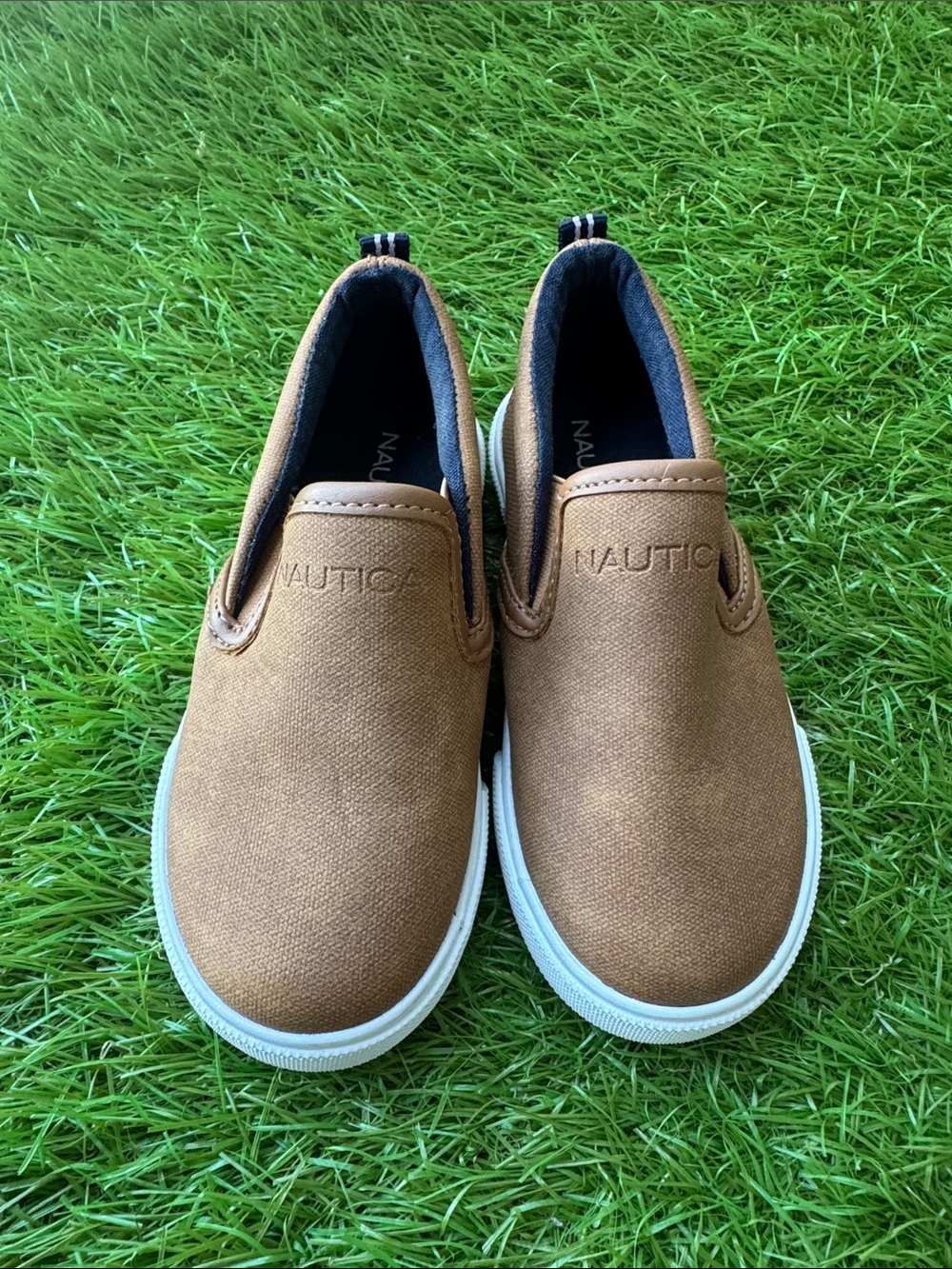 Nautica Kids Brown Slip-On Canvas Sneakers